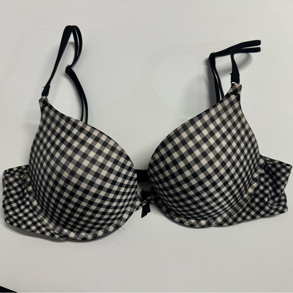 Victoria's Secret Checkered Black/White Push-up Bra Size 36b - Picture 1 of 4